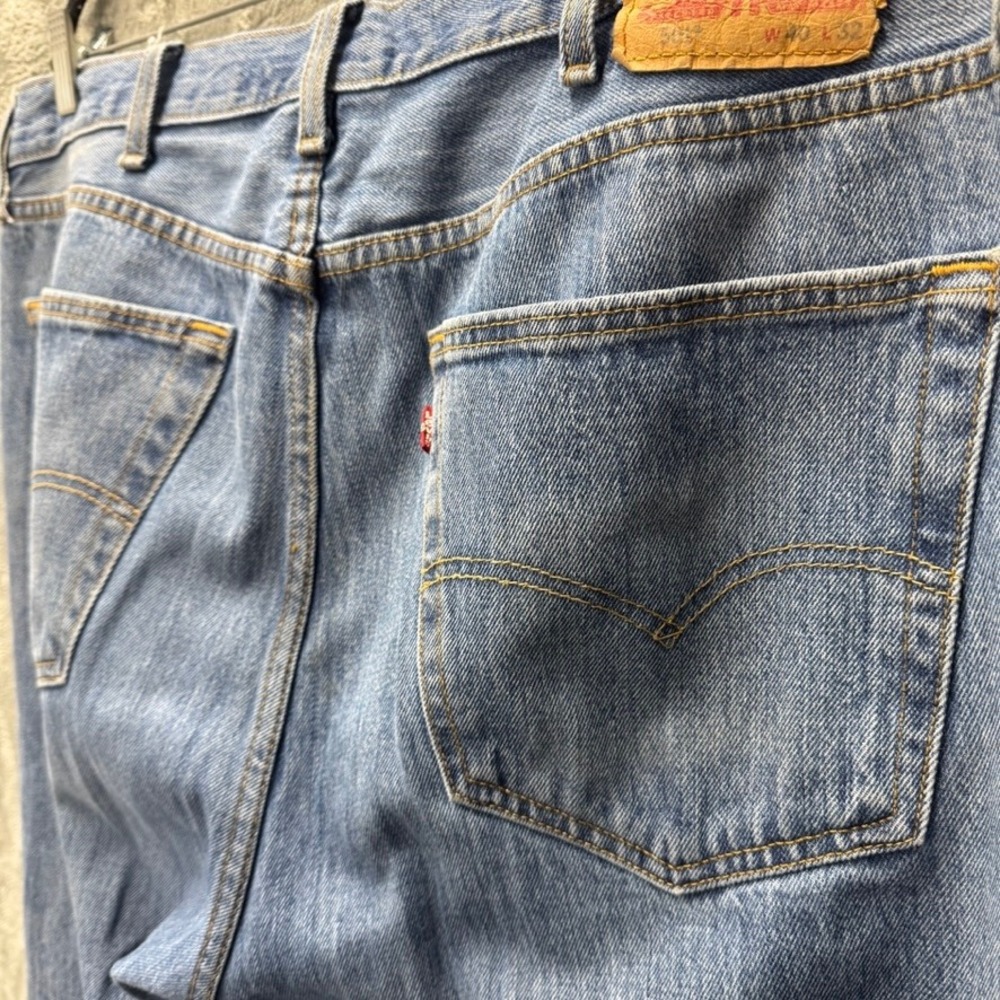 Levis 501 Original Fit Jeans Mens 40x32 Blue Denim Straight Leg Button Fly - Picture 13 of 13